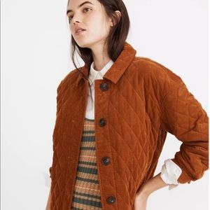 Madewell Rust quilted cord jacket